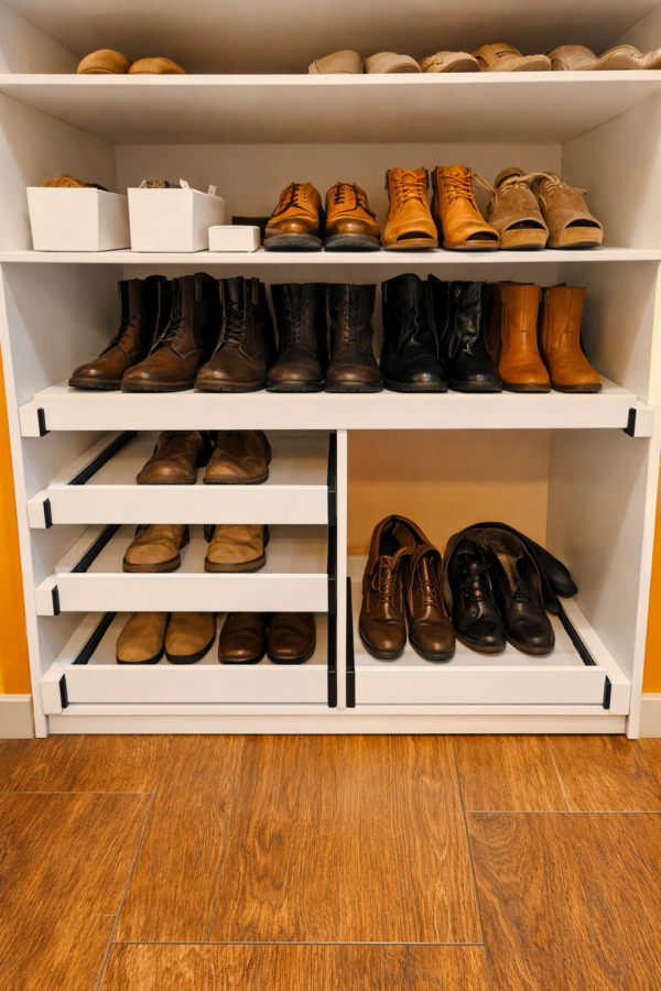 Zapatera con rieles extraíbles